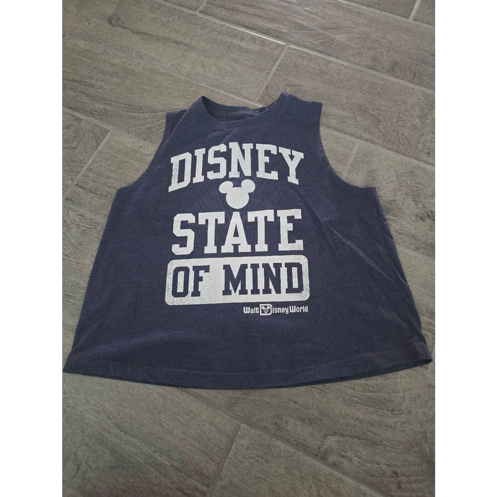 Women's Teens Walt Disney World Tank‎ Top Muscle Crop Blue Size XS